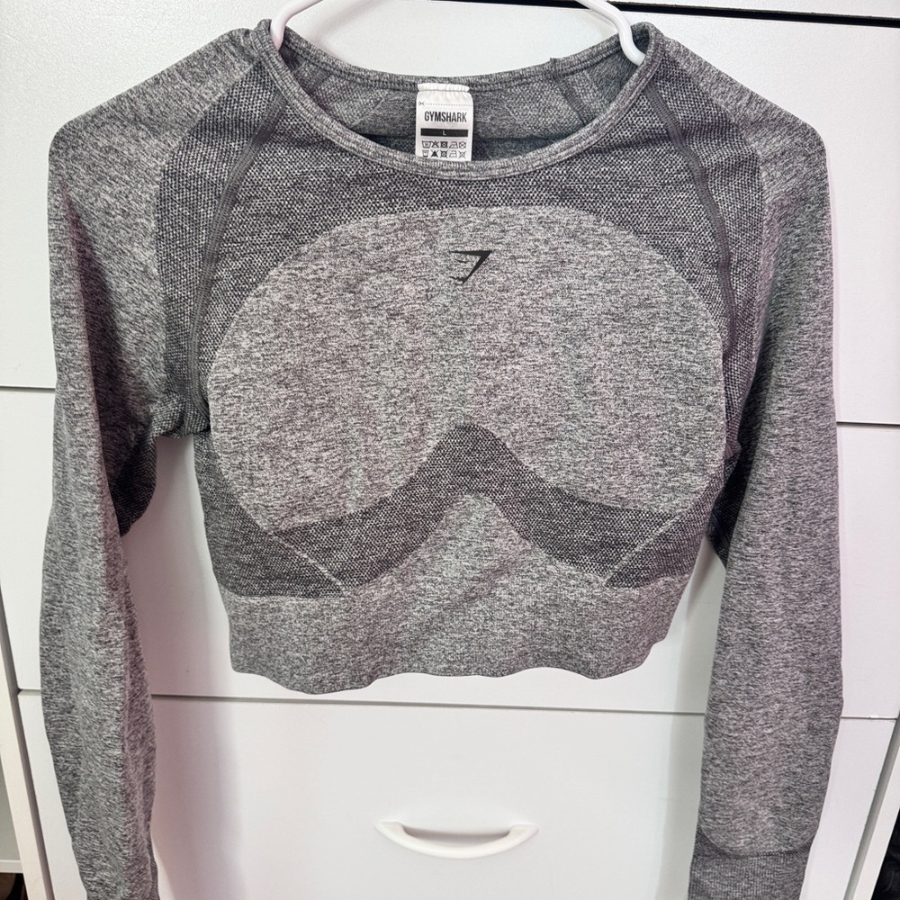 Gymshark Charcoal Flex Crop